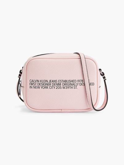 Calvin Klein Táskák & Kiegészítők HU890015 | Calvin Klein Bőr Női Crossbody Táska Rózsaszín
